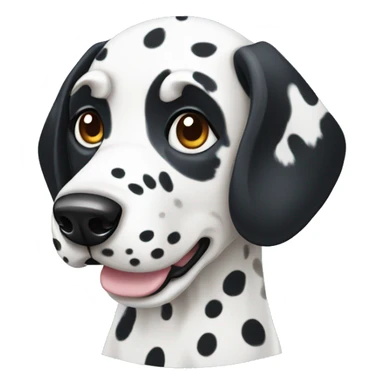 pixel dalmatian dog sticker
