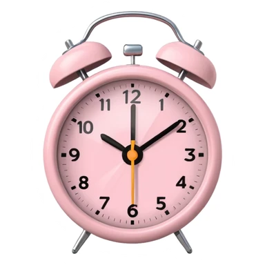 pale pink alarm clock sticker