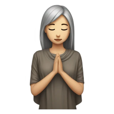 an atheist girl prays sticker