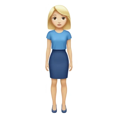 woman with blond hair standing showing full body sticker