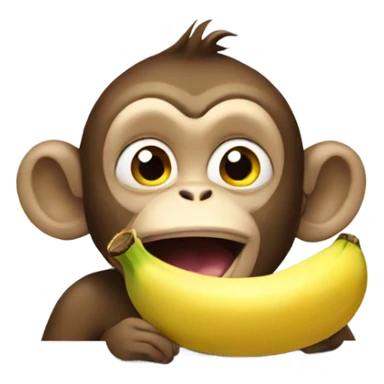 monkey eating banana sticker