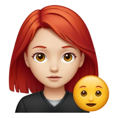 girl red hair sticker