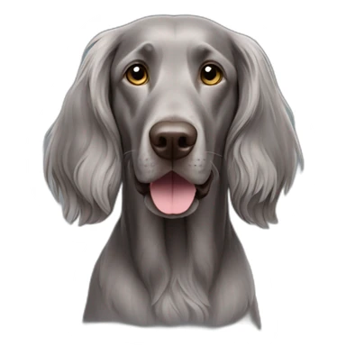 longhair weimaraner sticker