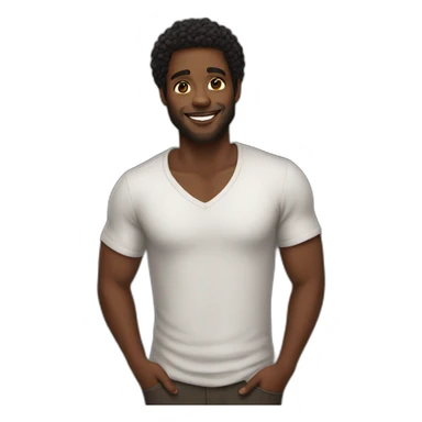 A romantic black guy sticker