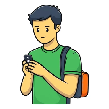 Person chatting with a bot on WhatsApp through iPhone sticker