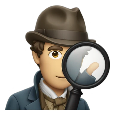 sherlock-holmes with magnifying glass sticker