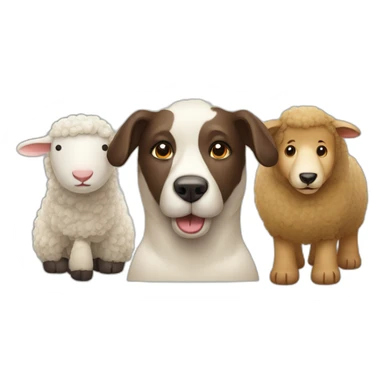 Dog-sheep-drink-bear sticker