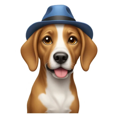 dog wih hat sticker