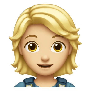  blond girl with victory symbol  sticker