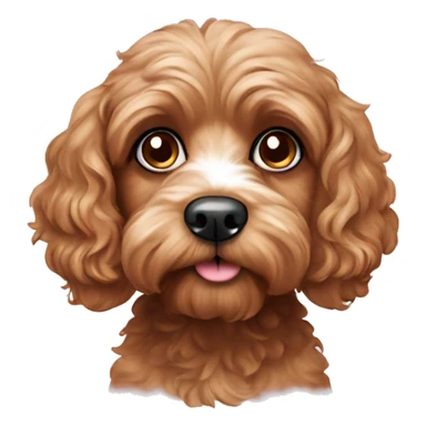 Cavoodle Dog side eyeing viewer sticker