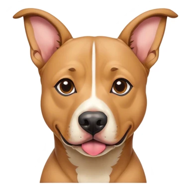 Pit bull/german shepherd mixed dog with floppy ears sticker