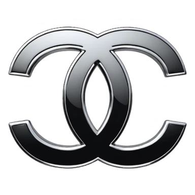 Chanel sport logo chrome glossy sticker