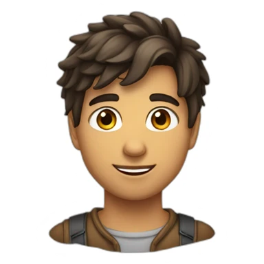 jeune brun énervé sticker