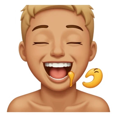 Person choking themselves while laughing  sticker