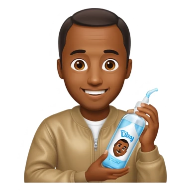 P-Diddy with baby oil sticker