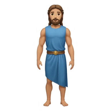 fullbody jesus christ jacked, sleeveless sticker