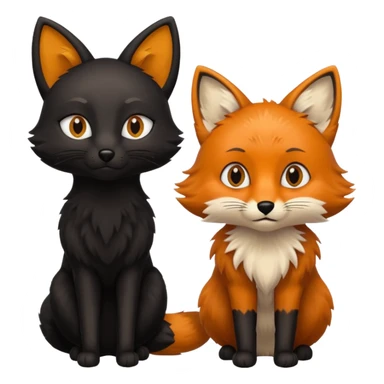 Fox x Black Cat sticker