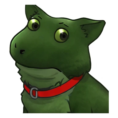 little dark gray fluffy dog sticker