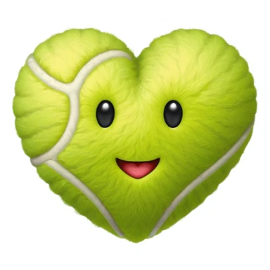 tennis shape heart sticker