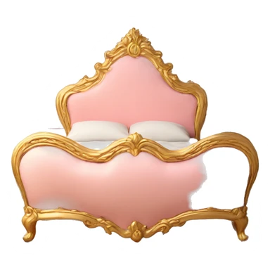 vintage pink and gold rococo bed sticker