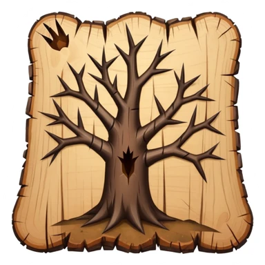 claw print with nails on tree  sticker