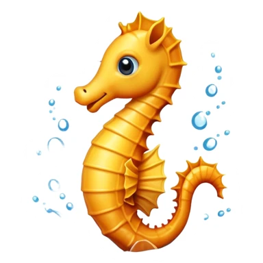 A funny seahorse wiggles through the water with a silly smile and a twisty little dance sticker