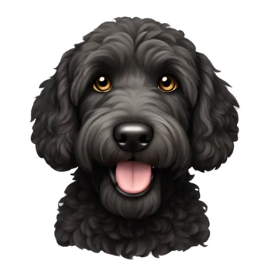 Black goldendoodle dog sticker