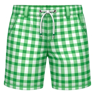 gingham green shorts sticker