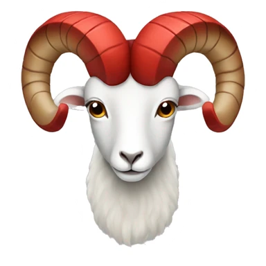 Aries ram with red hair sticker