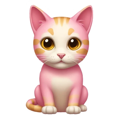 pink and gold cat sticker