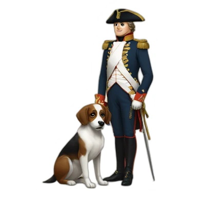 Napoleon with a dog sticker