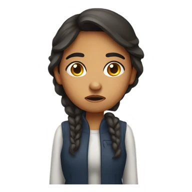 disappointed hispanic girl sticker