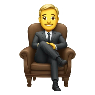 businessman in a chair sticker