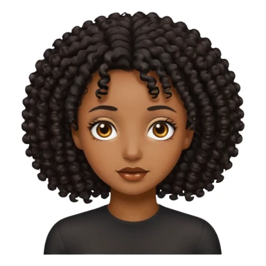 black female specializing in many things with curly hair sticker
