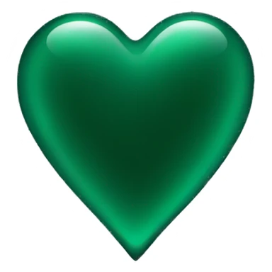 Dark green glass heart  sticker