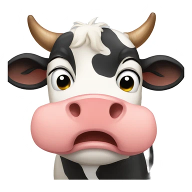 Cow crying sticker