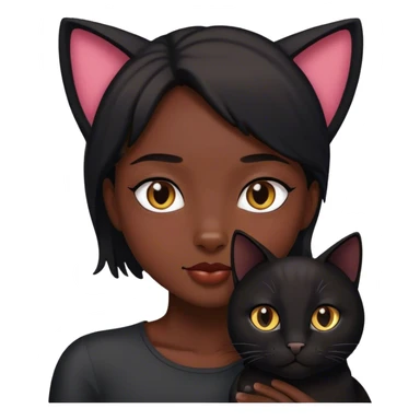 Black Cat loving  sticker