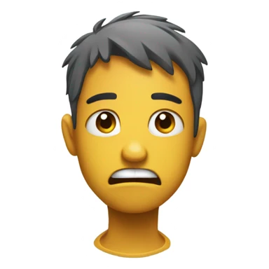 Emoji strangling itself sticker