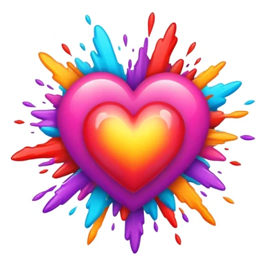 Heart explosion  sticker