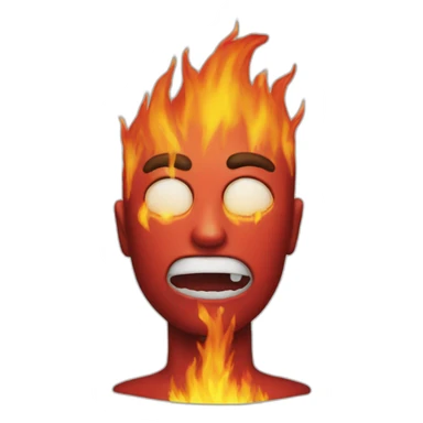 burn head sticker