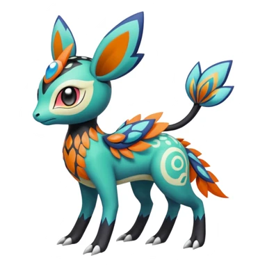 Meloetta-Nargacuga-Amaura-Pokémon-Fakémon-fusion-hybrid-creature sticker