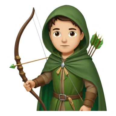 The classic hunter image with bow and arrow sticker