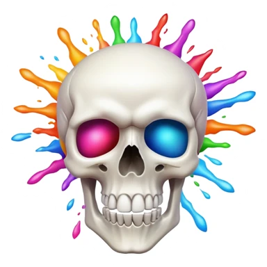 Skull emoji+ exploding head emoji sticker
