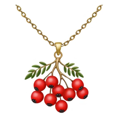rowan/mountain ash berries as necklace, simple sticker