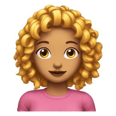 Chica con rulos sticker