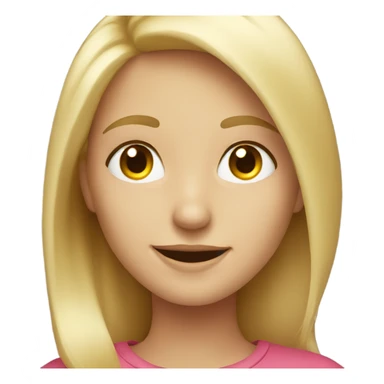 smiling blonde girl portrait sticker