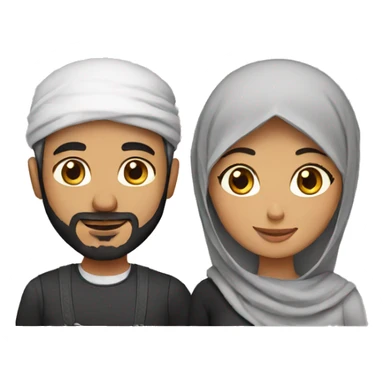 Muslim couple  sticker
