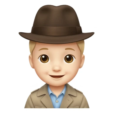 a baby with fedora  sticker