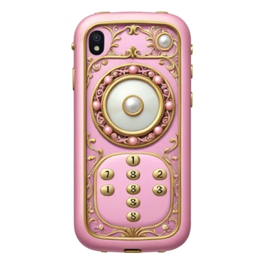 pink ornate victorian cell phone  sticker