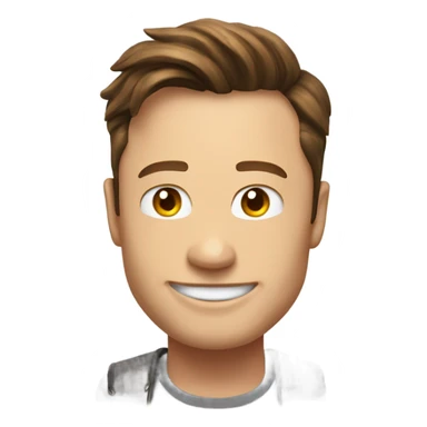 Elon musk half body，smile sticker